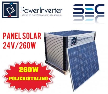PANEL FOTOVOLTAICO 24VDC/260W POLICRISTALINO